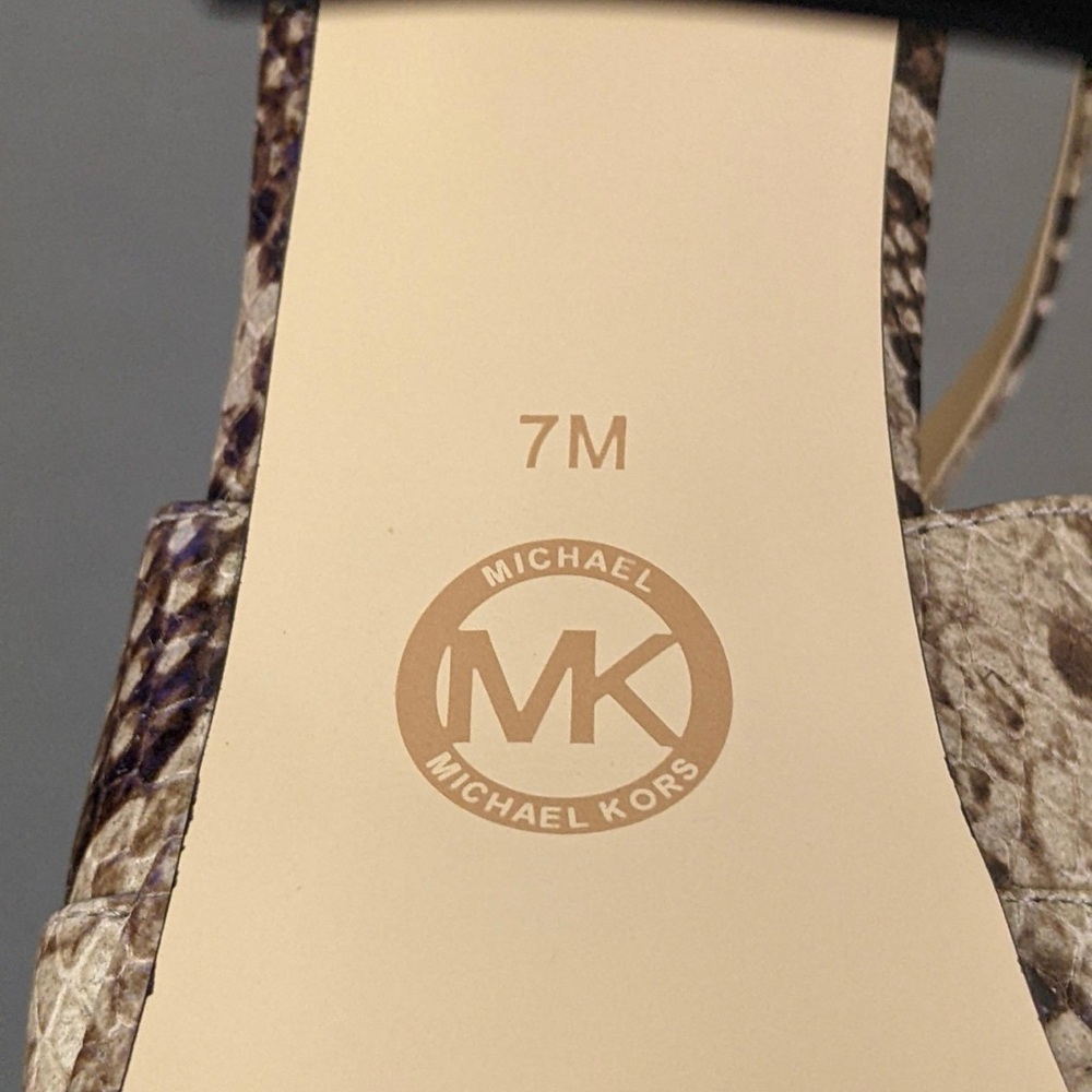 Michael Kors platform heels snakeskin size 7
